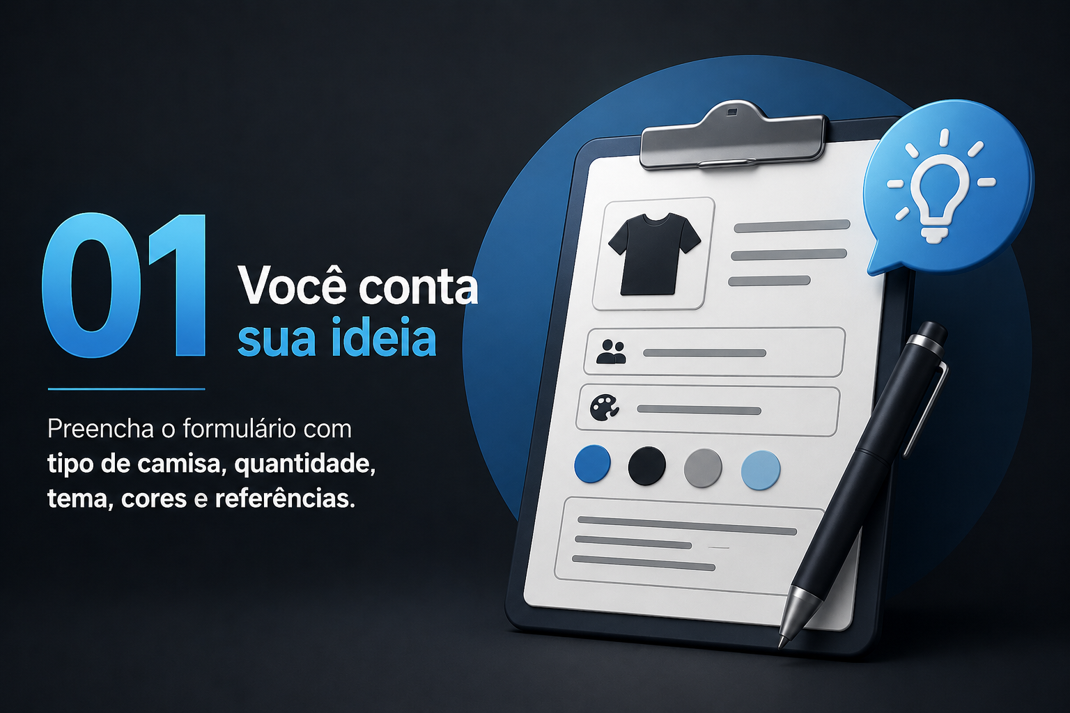 Você conta sua ideia